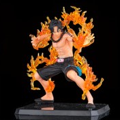 Resim 1 adet Anime Aksiyon Figürü - Alevlerle Dinamik Dövüş Pozu, Ev/Ofis Dekorasyonu için Koleksiyonluk Heykel, Doğum Günü/Noel Hediyesi - Dinamik Pozlu PVC Aksiyon Figürü 