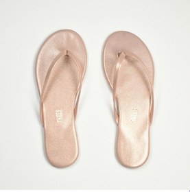 Resim Kadın Parıltılı Rose Parmak Arası Terlik Parıltılı Rose Gül 