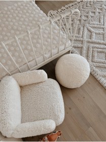 Resim Breda Home Concept Teddy Ahşap Ayaklı Çocuk Bebek Koltuğu Sandalyesi Ve Pufu 