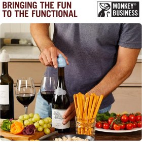 Resim Nealdin Bere Tasarımlı Silikon Şarap Şişe Tıpası Seti 2’li Bpa Içermez Mavi Gri 