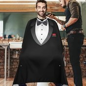 Resim Profesyonel Ağır Bahar Saç Bakımı Önlüğü Ayarlanabilir Snap Kapatma ile - Siyah ve Beyaz Tasarım, Salon Stil, Boyama ve Kesim için Dayanıklı Polyester, Salon Saç Aksesuarı, Şık Saç Aksesuarı, Güvenli Uygun Tasarım 