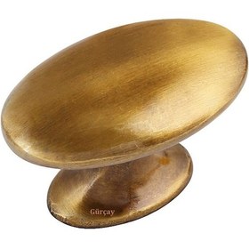 Resim Luxury Arya Düğme Kulp Antik Sarı (2 Adet) 