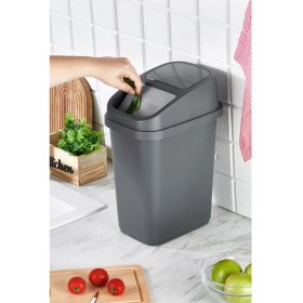 Resim 10 Lt Çöp Kovası Siyah, Mutfak, Banyo, Tuvalet Çöp Kutusu 