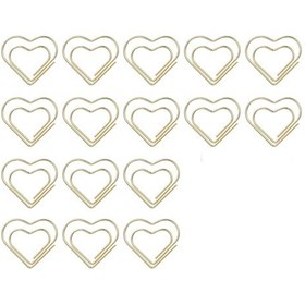Resim Yaleker 50 Adet Kalp Şekilli Elektroplated Defter İğnesi - Düğün Dekorasyonu, Kraft Çalışmaları, Belgeler İçin Altın/gül Altını Seçenekli 