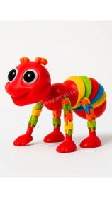 Resim Sevimli Eğitici Sök Tak Renkli Akrobat Karınca Montessori Eğitici Oyuncak 