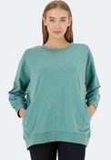 Resim VIKENTI SW Oversize Kadın Sweatshirt Yeşil 