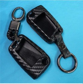 Resim Volkswagen Vw Golf 7 Gtı R Mk7 Tiguan Uyumlu Karbon Fiber Silika Jel Araba Anahtarı Fob Anahtarlık Have Holder Chain B 