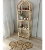 Resim tunalar Hasır Bambu Mutfak Banyo Ayakkabılık Kitaplık Rafı 4 Lü 