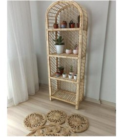Resim tunalar Hasır Bambu Mutfak Banyo Ayakkabılık Kitaplık Rafı 4 Lü 