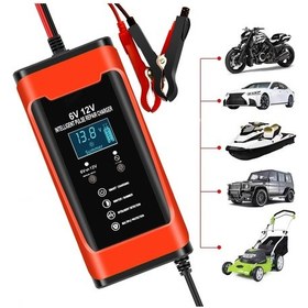 Resim Hallow Kırmızı Lcd Ekranlı 6v 12v Akıllı Darbe Onarım Şarj Cihazı 