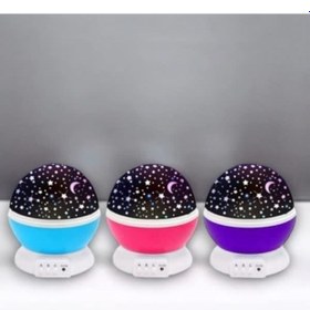 Resim Dönen Renkli Gökyüzü Projektörlü Gece Lambası Çok Renkli 