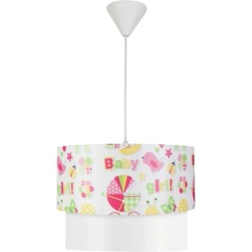 Resim Evlight Çocuk Odası Pembe Sarkıt Avize 