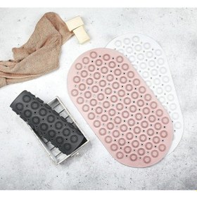 Resim Massage Bath Mat Masajlı Vantuzlu Banyo & Duş Kaydırmazı Paspası Pembe 