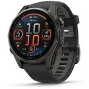 Resim Fenix 8 43 MM Amoled Sapphire Karbon Gri DLC Titanyum Siyah Gri Silikon Kayışlı Akıllı Saat Garmin