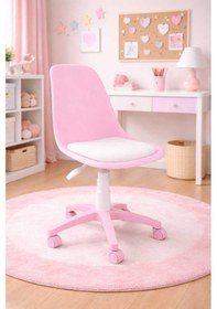 Resim Royalyat Nova Pembe Çalışma Sandalyesi-ergonomik Ofis Koltuğu, Ayarlanabilir Yükseklik, Tekerlekli, Minderli 