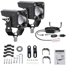 Resim Maiyame Motorsiklet Yardımcı Led Farı: 18000 Lumen, Ip68 Su Geçirmez, 12-30v Geniş Voltaj, 6 Led& 43 6 Yeşil Çip 