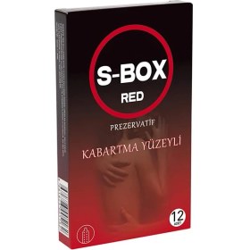 Resim S-Box Red Haz Kabartma Yüzeyli Prezervatif 