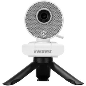 Resim Everest SC-HD09 1080P Full HD Auto Tracking Harekete Duyarlı Mikrofonlu Beyaz Usb Pc Kamera 