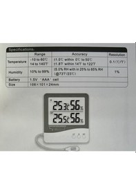 Resim Tt Technic Th060h Termometre İç Dış Sıcaklık Nem Hava Durumu Ölçe N11.663 