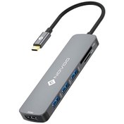 Resim Type-C to 3xUSB-A 3.1 4K HDMI TF SD Kart Okuyucu Dönüştürücü Adaptör Novoo