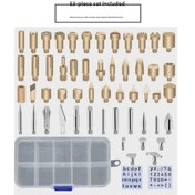 Resim Yuntech01 Gül Ahşap Taşlama Ve Baskı Seti - 53 Parça Çeşitli Uçlu Bakır Uçlar, Hassas Çizim Ve Heykel İşleri İçin Dayanıklı Malzeme 