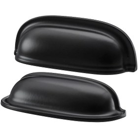 Resim Ikea Eneryda Kulp, Krom Kaplama Ve Siyah 89 Mm, 2 Adet Siyah 