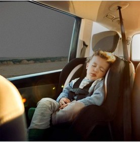 Resim Araba Arka Yan Cam Güneşlik. Otomobil Arka Yan Cam Gölgelik 