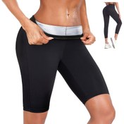 Resim Kadınlar için Nefes Alabilir Sauna Terleme Kısa Pantolon Takımları, Fitness Tutkunları İçin Yüksek Bel Şort Antrenman 