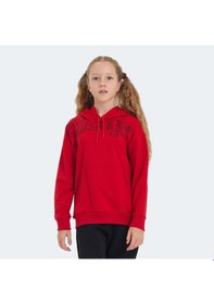Resim Slazenger LETTO Çocuk Kapüşonlu Cepli Kırmızı Sweatshirt 