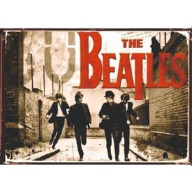 Resim The Beatles Retro Ahşap Tablo - Müzik Efsanesi Ve Nostalji Temalı Tasarım 