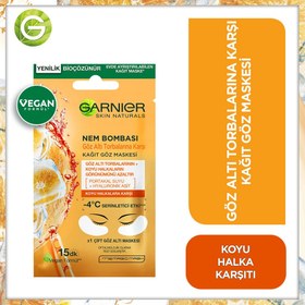 Resim Garnier Nem Bombası Göz Altı Torbalarına Karşı Kağıt Göz Maskesi - Gratis 