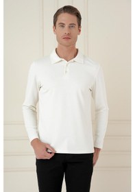Resim Efor Ts 893 Slim Fit Ekru Spor T-shirt Ekru 