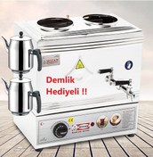Resim Mizan Çift Demlikli Pleytsiz Çay Kazanı 20Lt-2 Adet Demlik Hediye (487419494) Ücretsiz Kargo - Faturalı Ürün - Yetkili Satıcı - Servis - Bayi