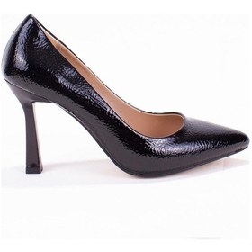 Resim Dagoster Dza07-388451 Siyah Rugan Stiletto Topuklu Kadın Ayakkabı 
