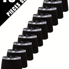 Resim 10 adet Erkek "HELLO" Boxer Külot - Yüksek Esneklikli Örme Nefes Alabilir İç Çamaşırı, Günlük Konfor ve Aktif Yaşam Tarzları için Düz Renkli Rahat Külotlar, Her Gün Kullanım İçin Boxer Şortlar, Klasik Tasarım, Rahat Kalıp 