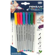 Resim Pensan Tükenmez Kalem Triball 1.0 MM Bilye Uç 8 Lİ Renkli 