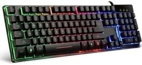 Resim gaman Stalker Warrior K9 Rgb Rainbow Ledli Gaming Oyuncu Klavyesi Mekanik Hisli Metal Taban 