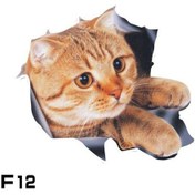 Resim Komik Araba Gövde Çıkartmaları Sevimli 3d Kedi Karikatür Araba Çıkartmaları F12 
