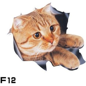 Resim Komik Araba Gövde Çıkartmaları Sevimli 3d Kedi Karikatür Araba Çıkartmaları F12 