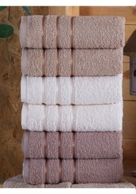 Resim Three Line El Ve Yüz Havlu Seti Çok Renkli 