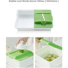 Resim Glory Tech Çok Fonksiyonlu Sebze Meyve Dograyici Dilimleyici Çift Taraf Rende Ve Kesme Tahtasi Yeşil-beyaz 