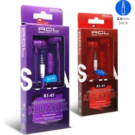 Resim Acl Kablolu Kulakiçi Kulaklık K1-41 
