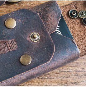 Resim Sumerian Leather Craft Klasik Deri Sigara Kılıfı Kahverengi 