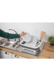 Resim Renklimestore Katlanabilir Bulaşık Kurutmalık ve Tabaklık, Akordiyon Tasarım 