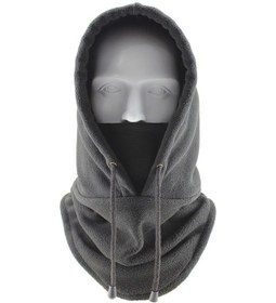Resim Polar Polar Balaclava Yüz Maskesi Rüzgar Geçirmez Boyun Eşarp Hood Warmer Kış Doğa Sporları İçin - Koyu Gri 