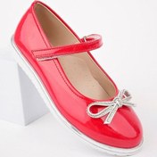 Resim Epaavm - Termo Taban Bıyık Fiyonk Kırmızı Rugan Kız Çocuk Ayakkabı Kırmızı 