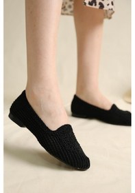 Resim Sedef 259 Kadın Makrome Örgü Babet Sıyah Siyah 