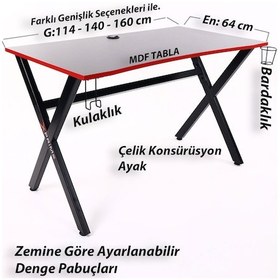 Resim Xprime Noxus Oyuncu Masası 140 CM 