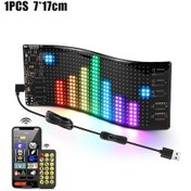 Resim 1-2 Adet Şeytan Gözü Led Işık Ekran Araba Cam Dekor Usb Plug-ın Diy App 1pcs 7x17 1 Piece Set 