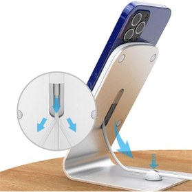 Resim Genel Markalar Ms Iphone Magsafe Uyumlu Magnetli Holder Masaüstü Telefon Şarj Standı 